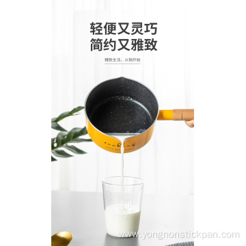 16cm one hand wooden handle milk pan